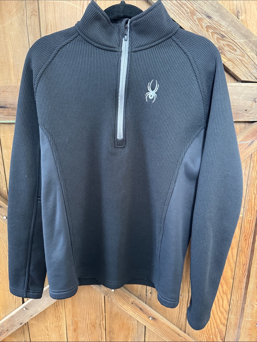 Spyder Men's Black Half-Zip Performance Pullover - Medium